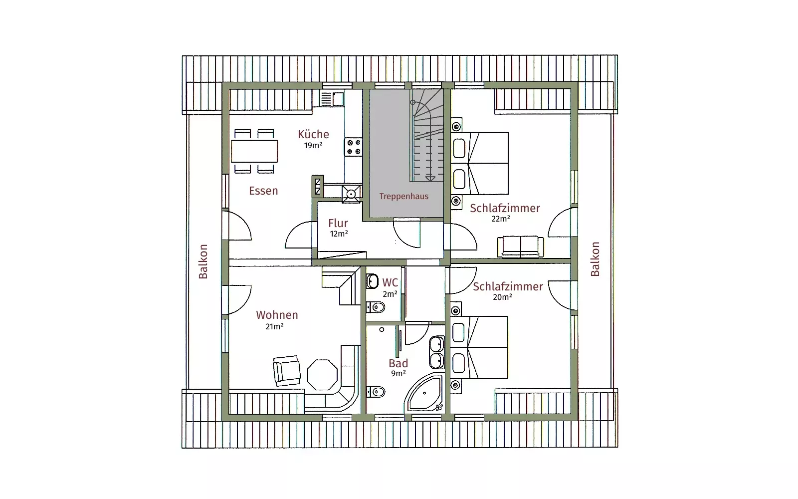 Grundriss Ferienwohnung Baumkrone