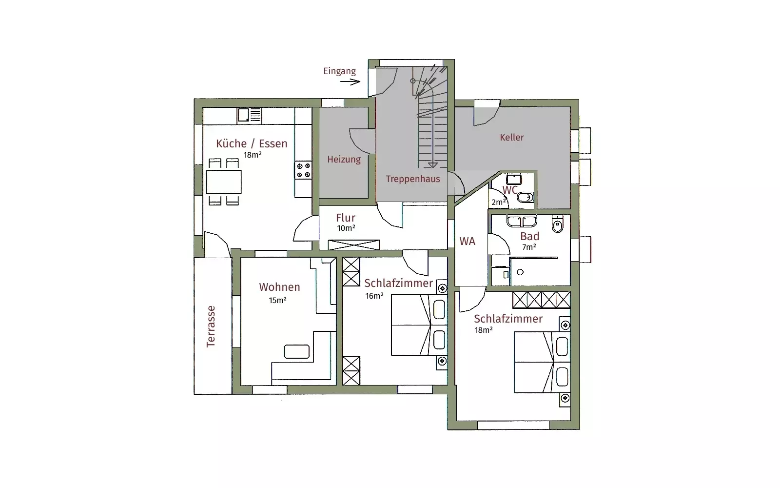 Grundriss Ferienwohnung Tannennest Grundriss Ferienwohnung Tannennest